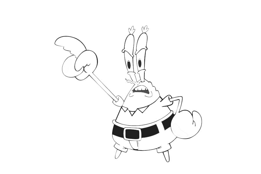 Spongebob zeigt Mittelfinger